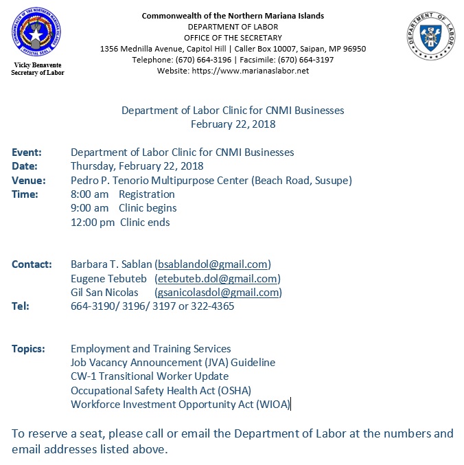 cnmi labor conducts enforcement outreach